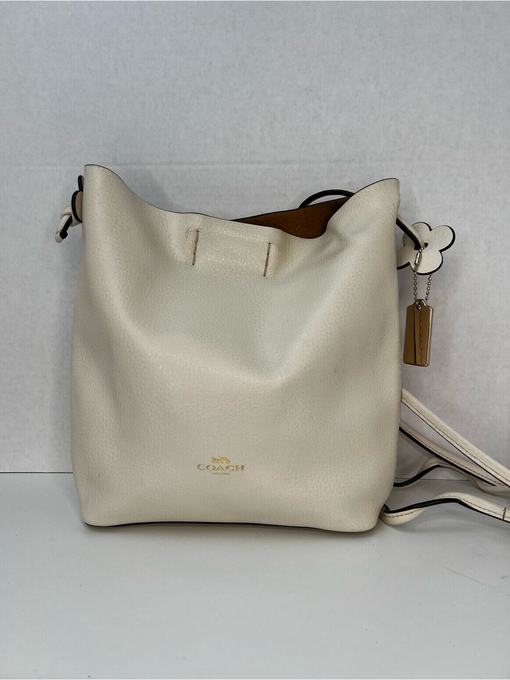 Coach Derby Crossbody Bag Style F58661 in Chalk Pebbled Leather